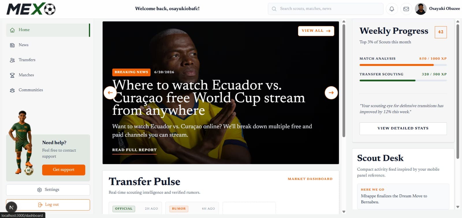 MEXO screenshot