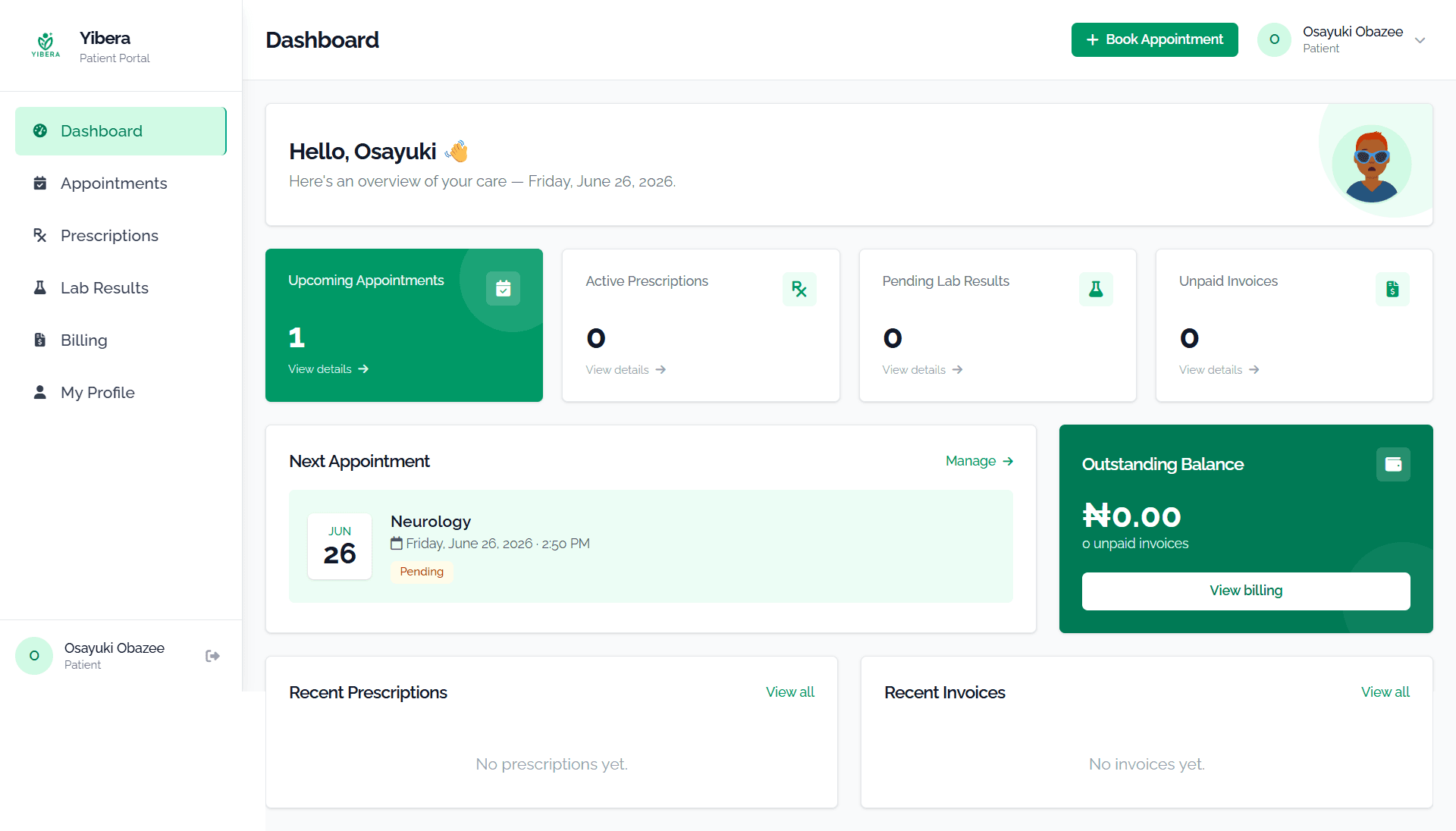 Yibera — Dashboard